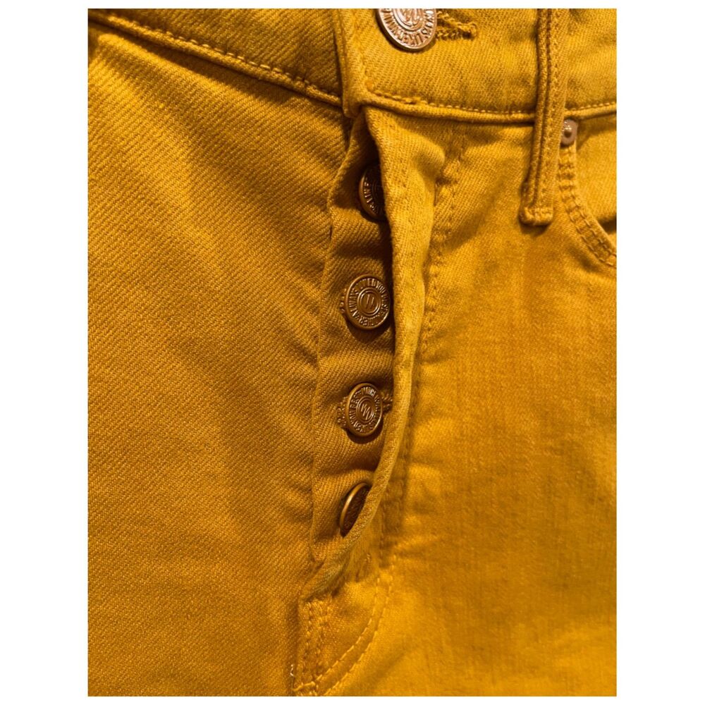 MOTHER The Stunner Ankle Fray Buck Thorn Brown Skinny Button Fly Jeans - Picture 4 of 7